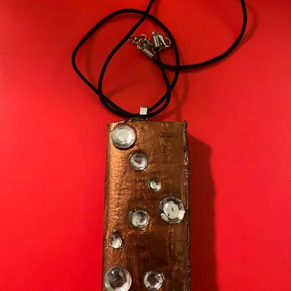 One of a Kind Seashell Boho Rare Unique Vintage Reversible Handmade Necklace - Picture 4 of 16